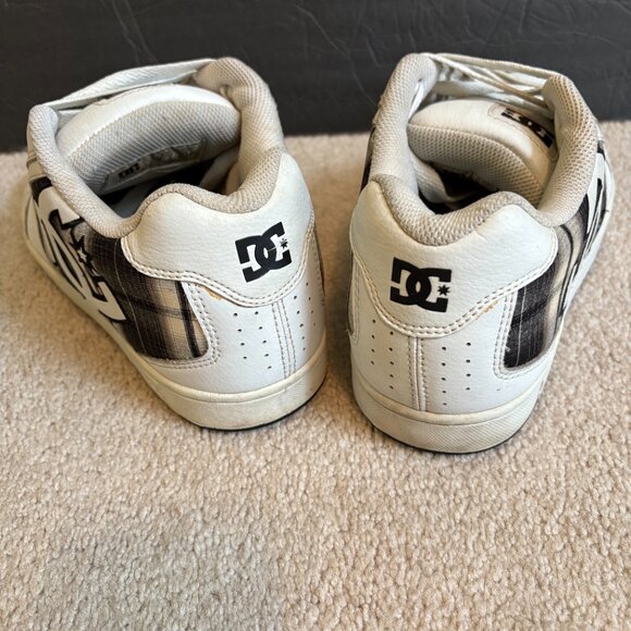 DC Skate Shoes Men's Size 10 White with Black Plaid 302297 - Picture 4 of 10